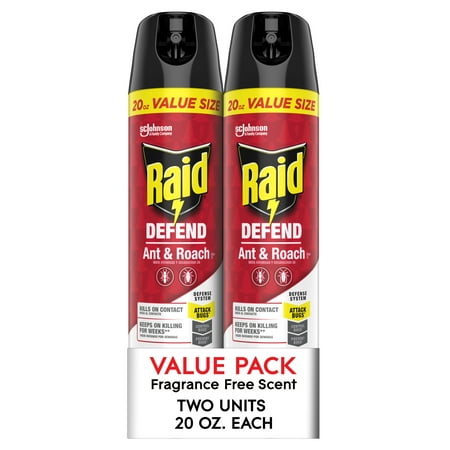 Raid Defend Ant & Roach 2ct 20oz Fragrance Free