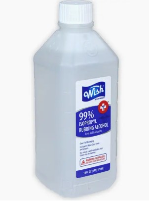 Wish Rubbing Alcohol 16oz 99% Clear ( 61308 )