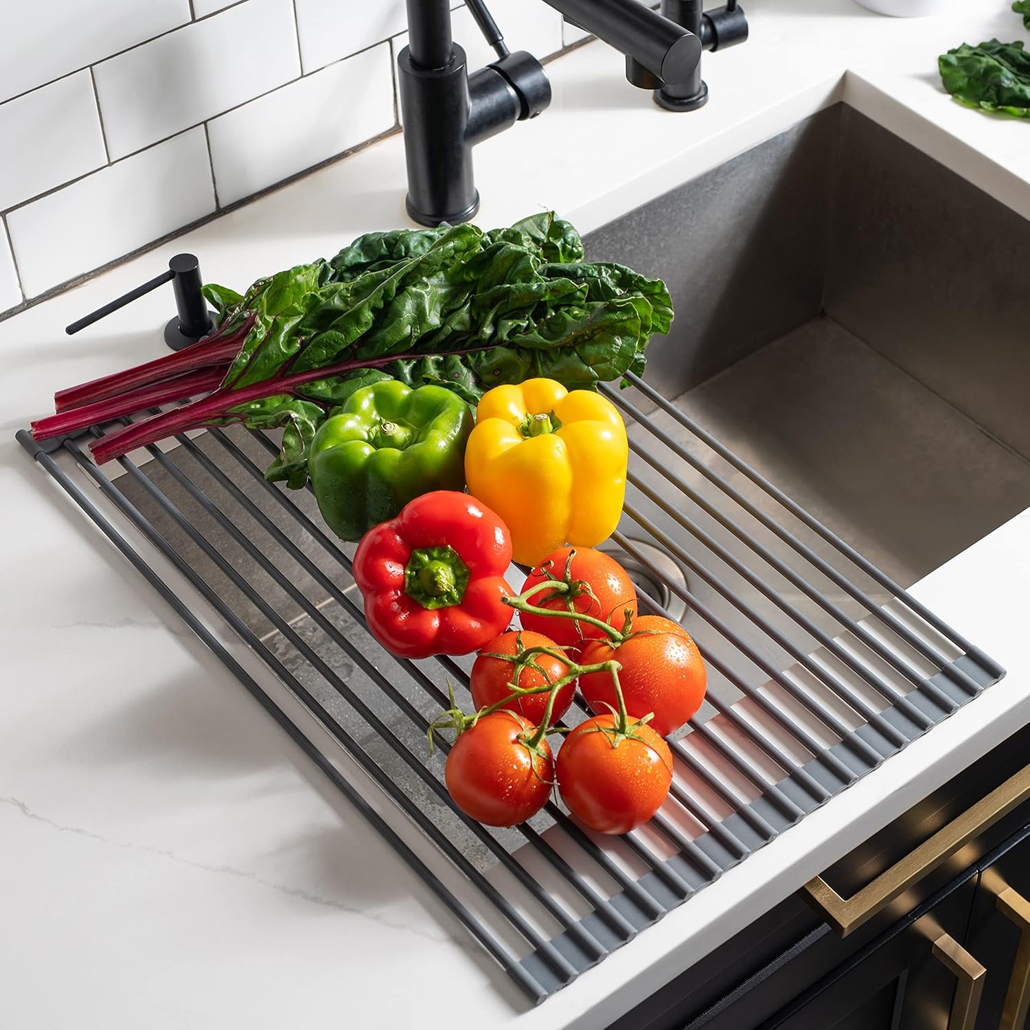 Edge Roll Up Dish Drainer, Drying Rack 20"(L) x 11.02"(W)