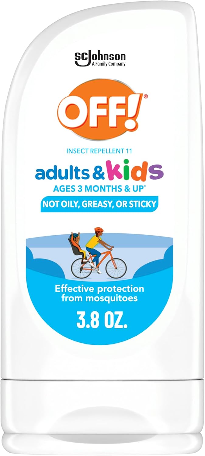 OFF! Insect Repellent Lotion for Adults & Kids, Fragrance-Free Picaridin Bug Repellent for Everyday DEET-Free Protection from Mosquitoes and Ticks, 3.8 oz
