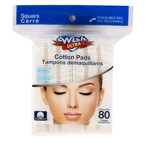 Wish Cotton Pad Square 80CT (24012)