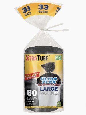 XtraTuff Trash Bag Large 33G 60CT Bag (30104)