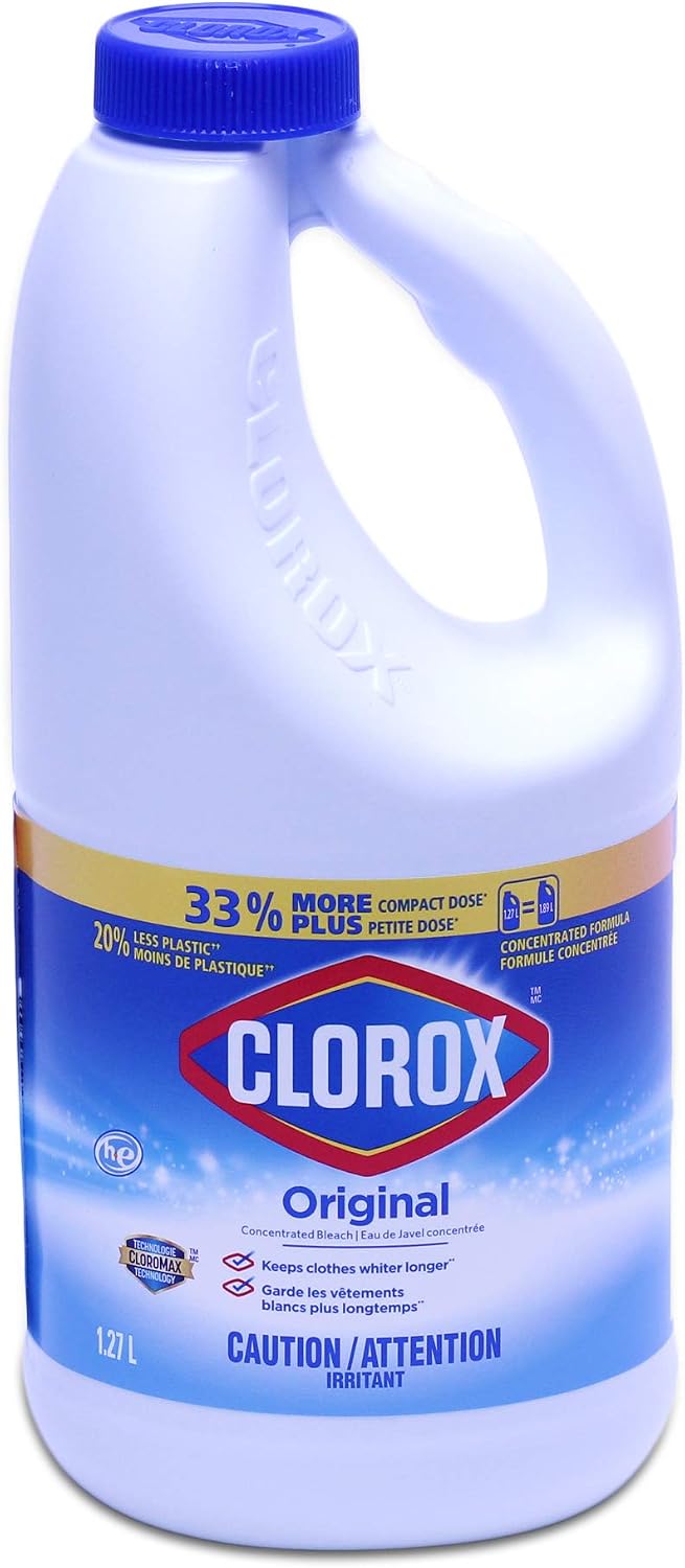 Clorox Concentrated Liquid Bleach with Cloromax Technology, Original - 43 Fl Oz