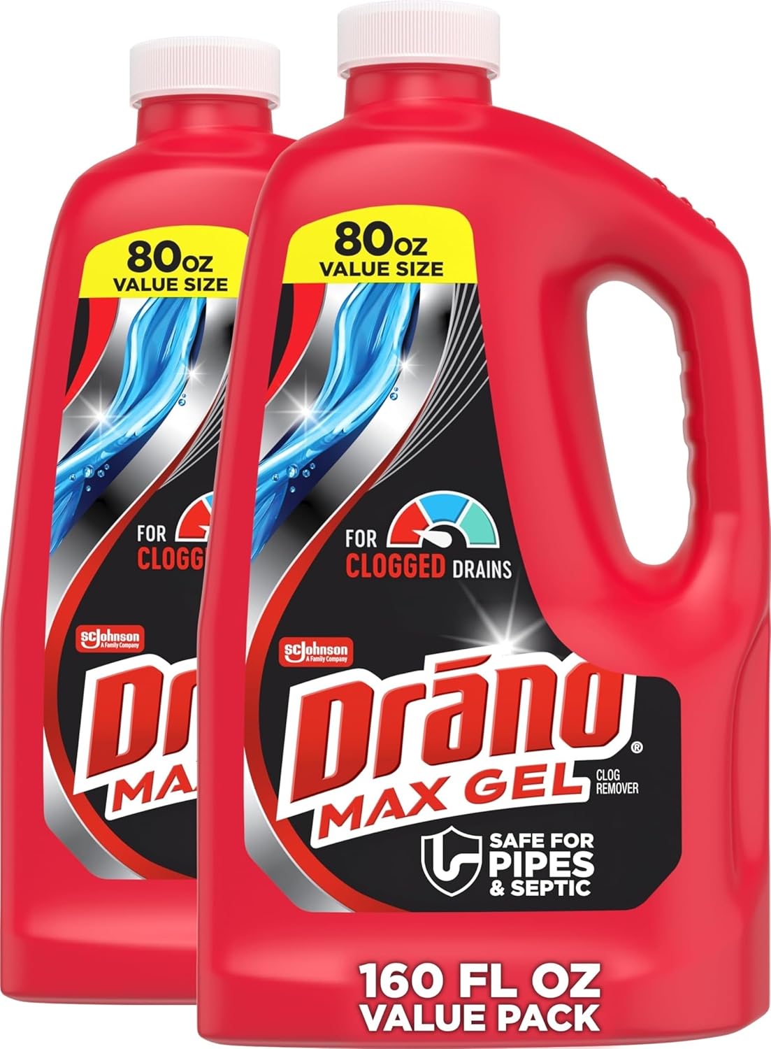 Drano Max Gel Drain 80 Oz, 2 Pack ( CLEA-040037 )
