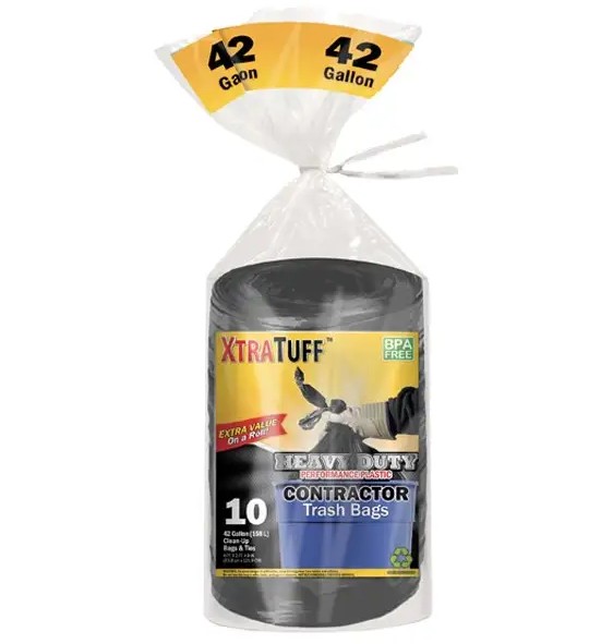 XtraTuff Trash Bag Contractor 42G 10CT Bag (70/plt)(30105)