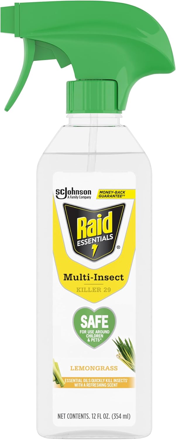 Raid Essentials Multi-Insect Killer Spray, Child & Pet Safe, for Indoor Use, 12 oz ( PEST-041580 )