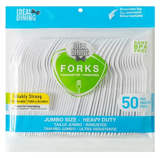 Ideal Dining 50CT Plastic Fork Jumbo (36060)