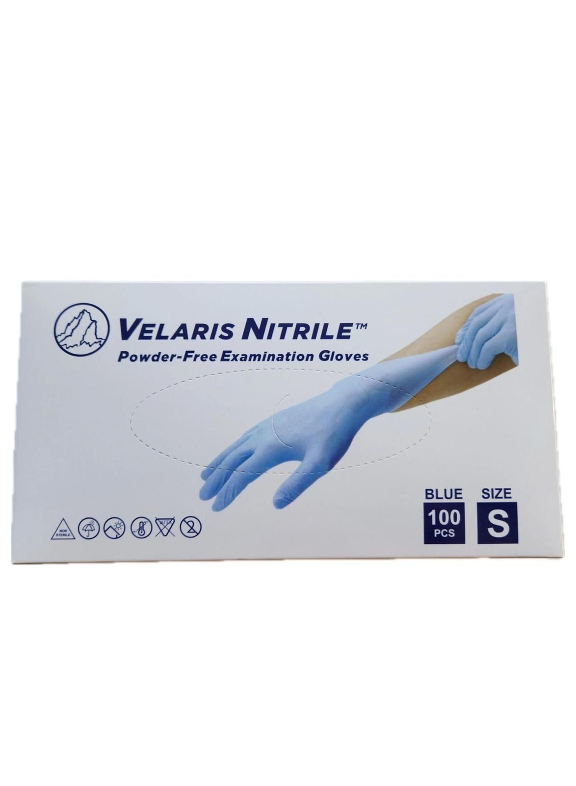 Velaris Pure Nitrile Gloves X-Large - blue