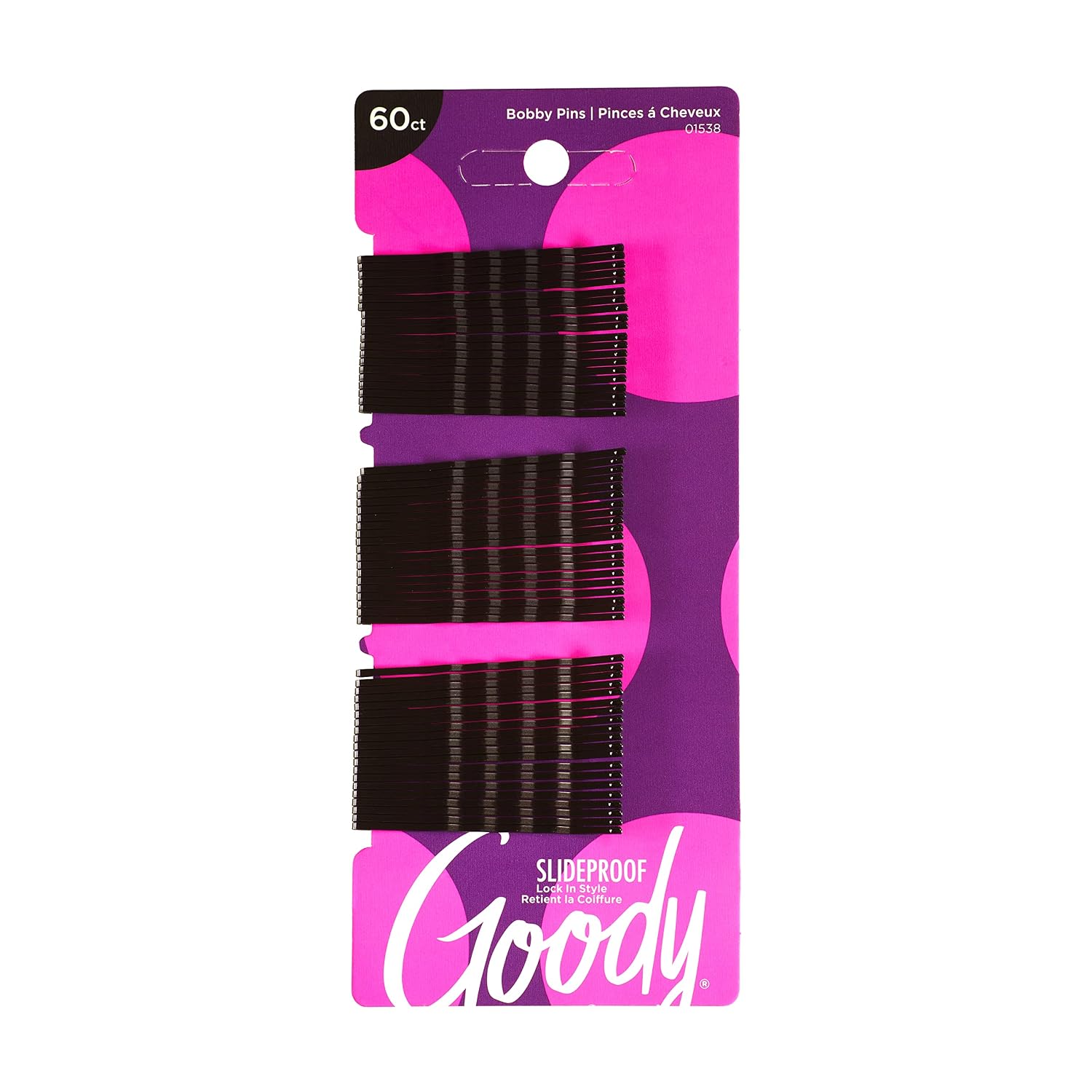 GOODY BOBBY PINS 60CT BLACK (BEAU-029858)