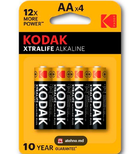 Kodak Xtralife Alkaline AA 4 Pack