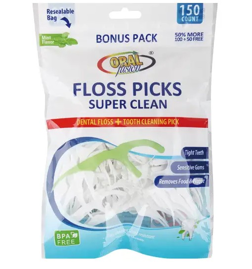 Oral Fusion Floss Picks 150CT (68041)