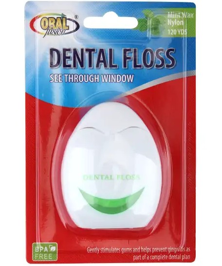 Oral Fusion Dental Floss 120yds Mint (68042)