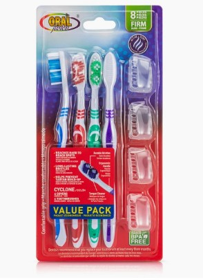 Oral Fusion Toothbrush 8PK Cyclone Hard (68005)