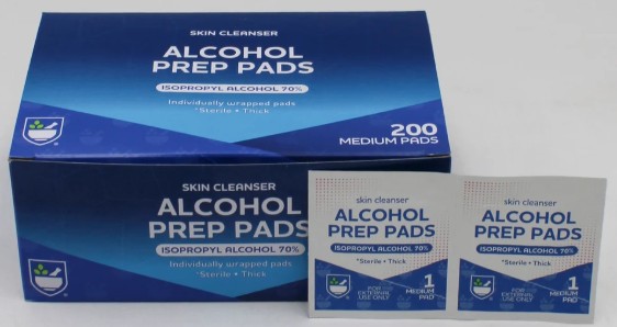 RITE AID 200ct ALCOHOL PREP PADS, STERILE, THICK (HEAL-040597)