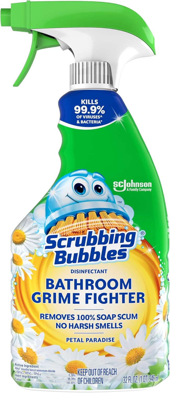 SCRUBBING BUBBLES BATHROOM GRIME FIGHTER 32oz PETAL PARADISE' (CLEA-038014)