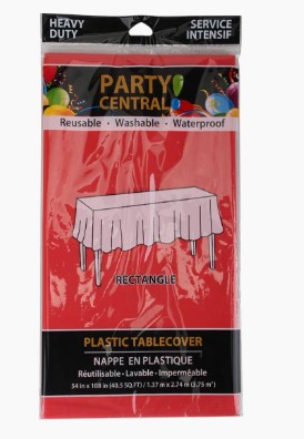 Table Cover Rectangular 54*108In Red (50001)