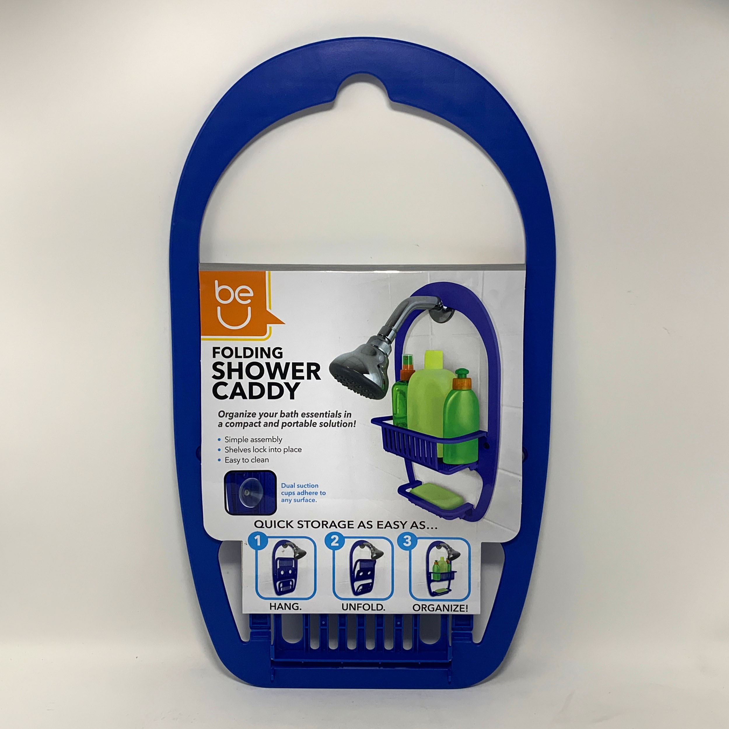 Be U Folding Shower Caddy Blue