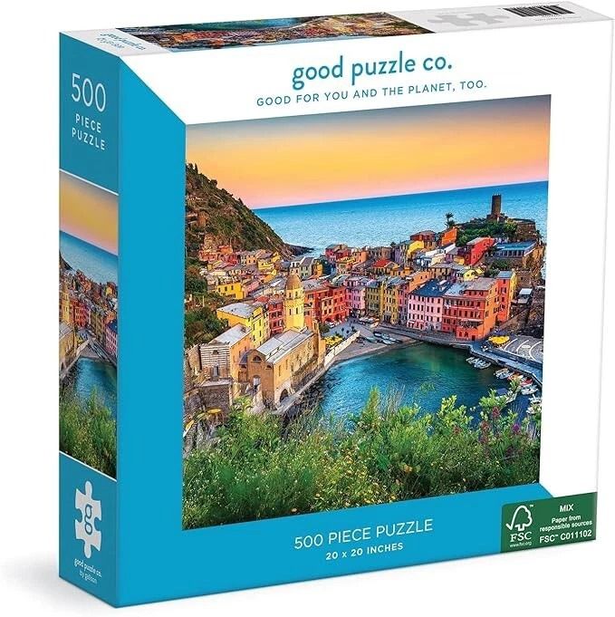 500 Piece Puzzle Jigsaw Good Puzzle Co. Sunset At Cinque Terre