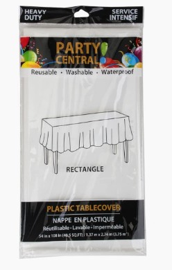 Table Cover Rectangular 54*108In White (50000)