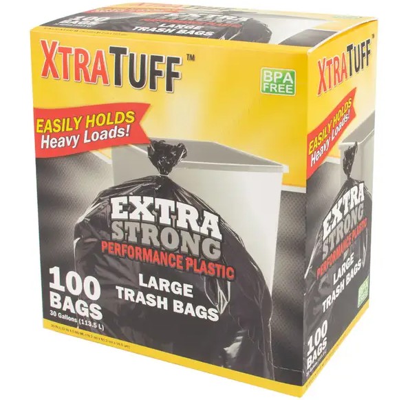 Xtratuff Trash Bag Box 30 Gal 100CT (30166)
