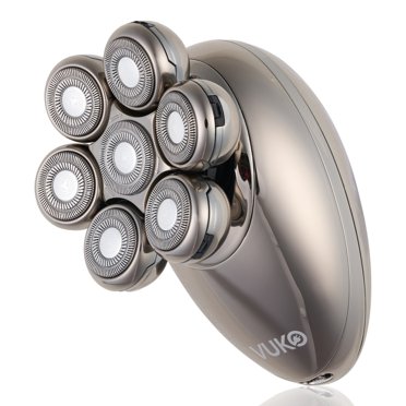 VUKO 7-in-1 Head Shaver Hair Clipper with Nose Hair Trimmer, Face Clean Brush & Massage - Complete Grooming Kit for Men