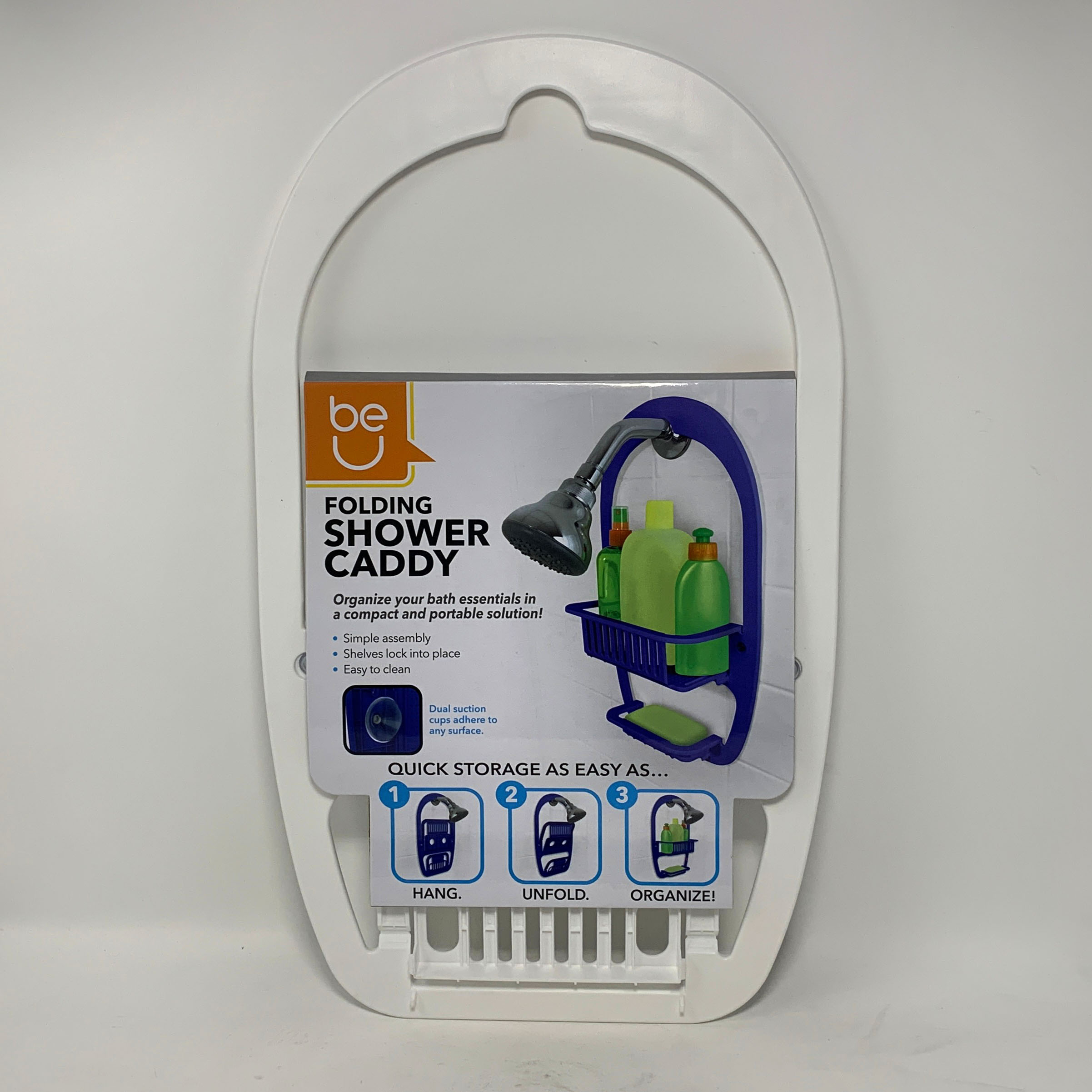 Be U Folding Shower Caddy White