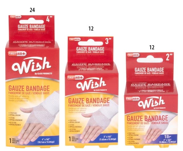 Wish Bandage Gauze Assorted Sizes (23104)