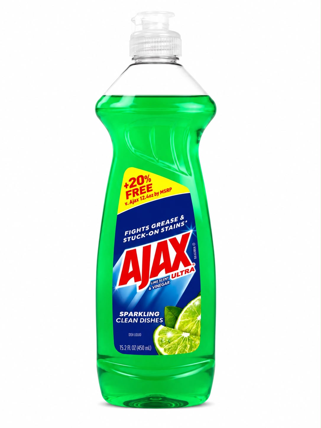 AJAX LIQUID DISH SOAP VINEGAR & LIME 15.2oz (CLEA-041940)