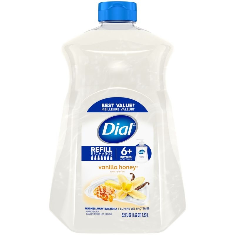 Dial Clean + Gentle Liquid Hand Soap Refill Vanilla & Honey Gentle Hand Soap 52 Oz