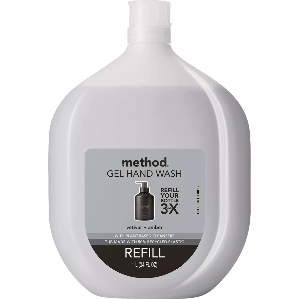 Method Gel Hand Wash Vetiver + Amber Refill 34 Oz