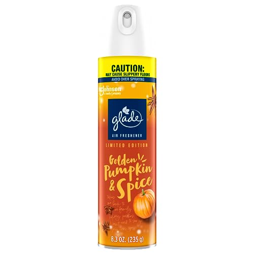 Glade Air Freshener Spray Golden Pumpkin & Spice Fragrance 8.3 Oz