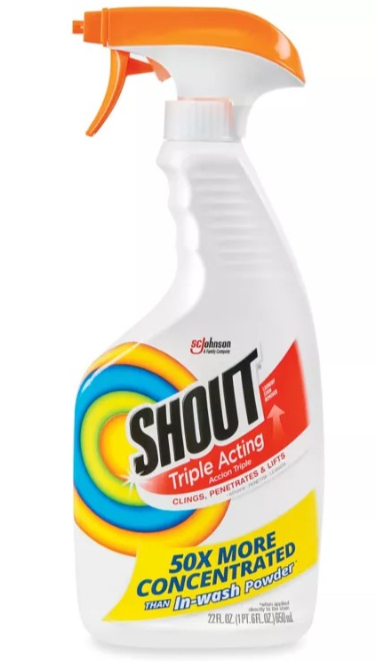 SHOUT Advanced Laundry Stain Remover Gel for Clothes Laundry, Breaks Down Stubborn, Dried-in, and Tough Stains, 22oz Spray ( CLEA-037312 )