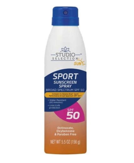 Studio Selection Sport Sunscreen Spray SPF 50, 5.5 oz