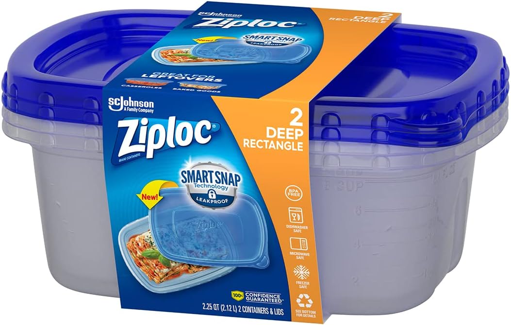 Ziploc Food Storage 2ct 2.25 Qt